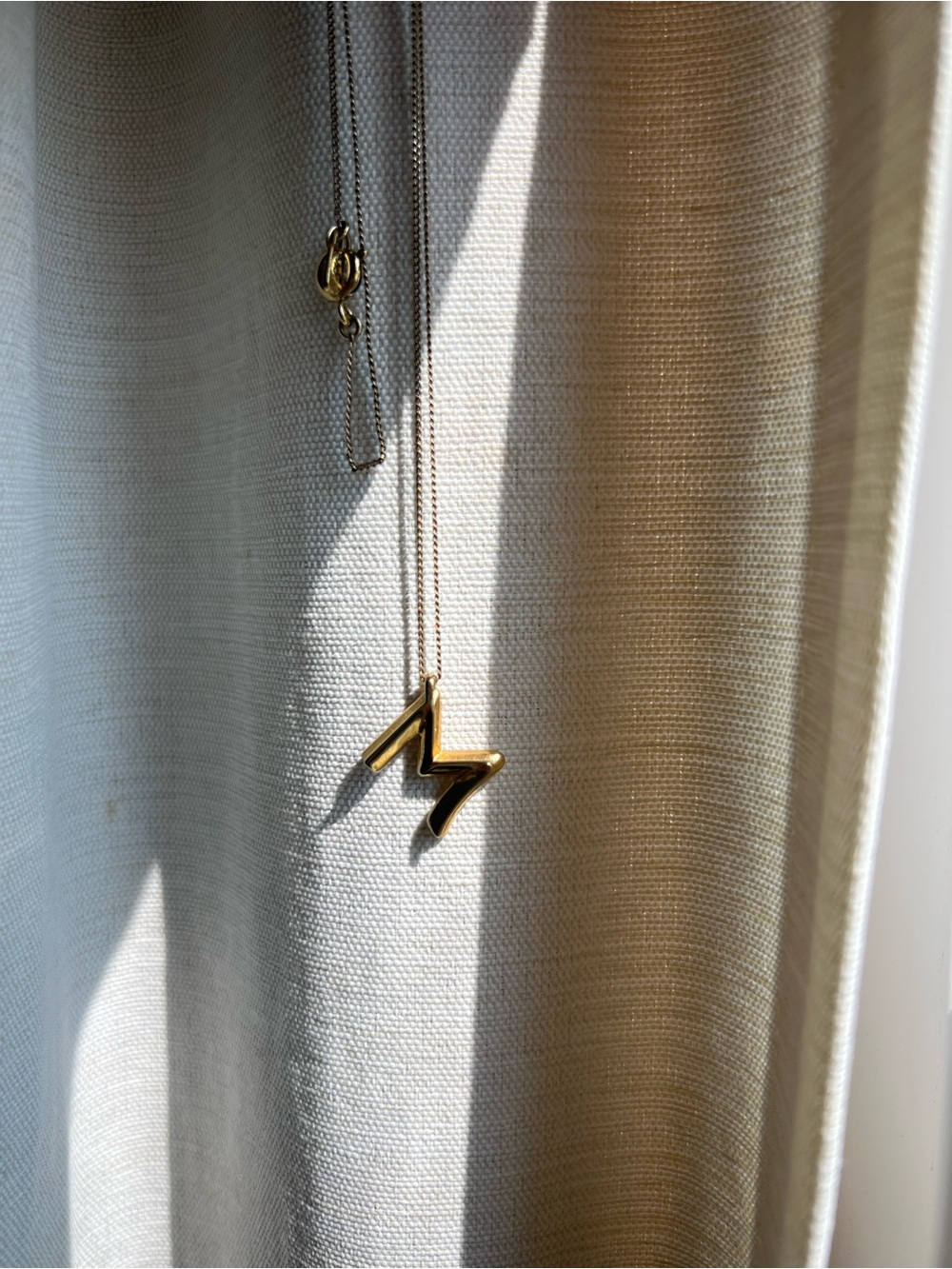 Jenny Bird Gold 'M' Initial Pendant Necklace